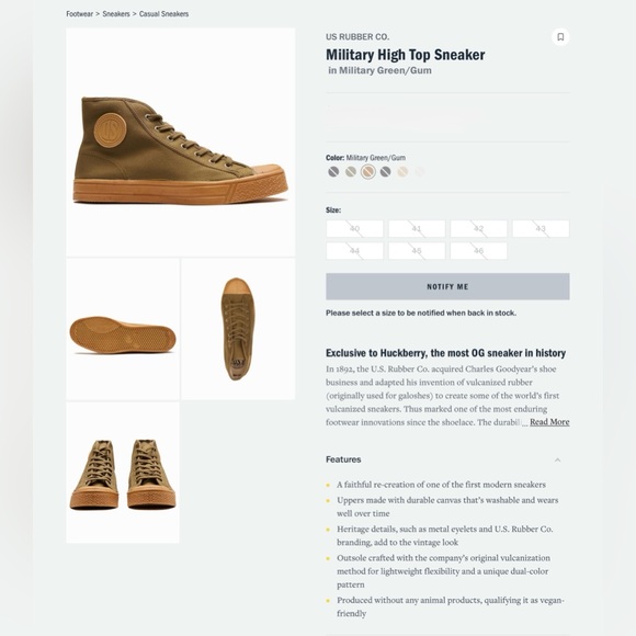 Khaki High-Top Sneakers with Tan Soles - Picture 1 of 10